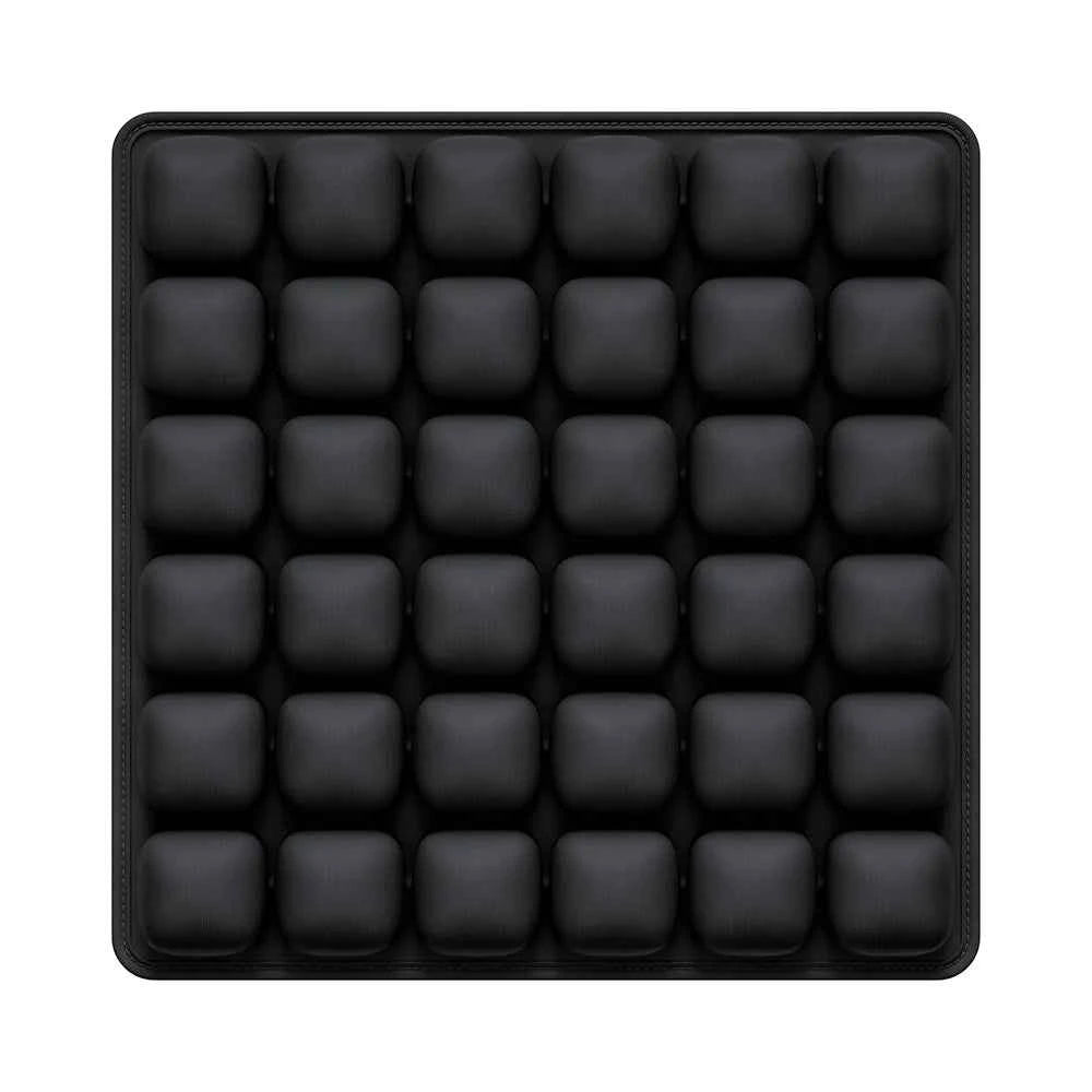Adjustable Press-to-Inflate Seat Cushion | Pressure Relief for Office, Car & Airplane, Fabric Breathable & Anti-Slip,