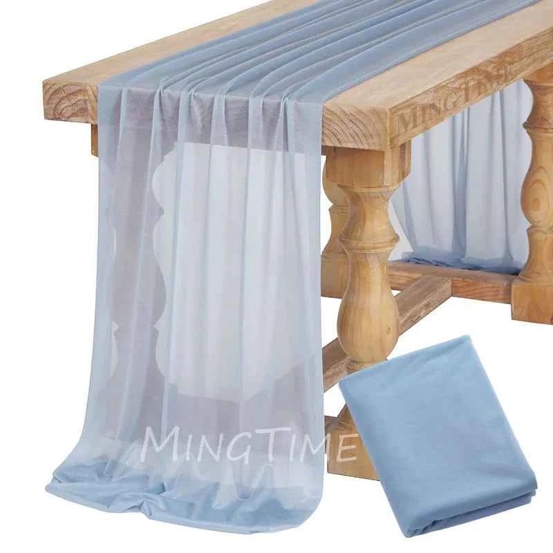 Soft Table Runner, Blush Dust Pink Gauze Rustic, For any Occasion. Dinning Ornament Decoration