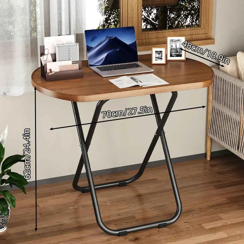 Stable Tray Table With No Assembly Required,  Foldable Snack Tables For Bed/Sofa/ Living Room