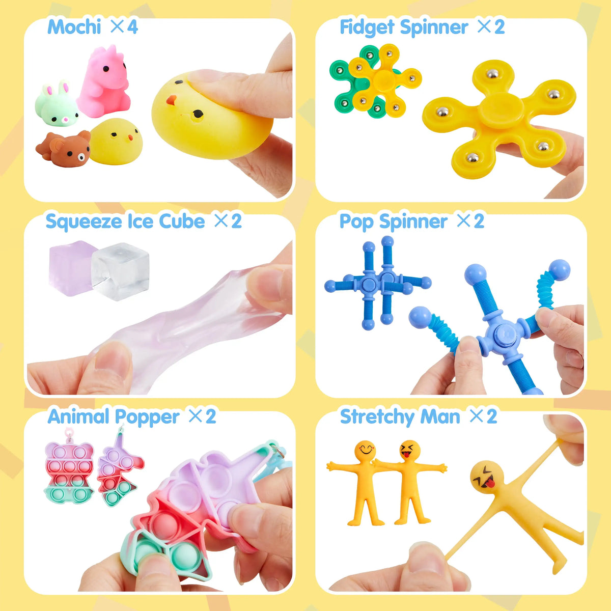 Joyfy 60 Pack Party Gifts Fidget Toys. Adults Party Favors. Autism Sensory Treasure Box of Toys. Classroom Prizes and Stress Relief Gifts