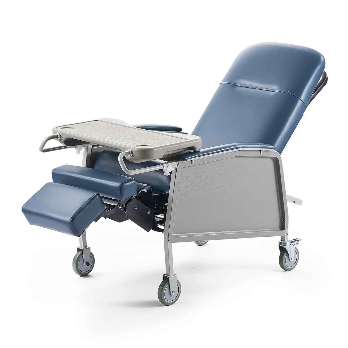 SucceBuy Geri Chair Recliner 3-Position Reclining Geri Chair Movable Recliner Chair with Wheels Ideal for Hospital, Nursing Home
