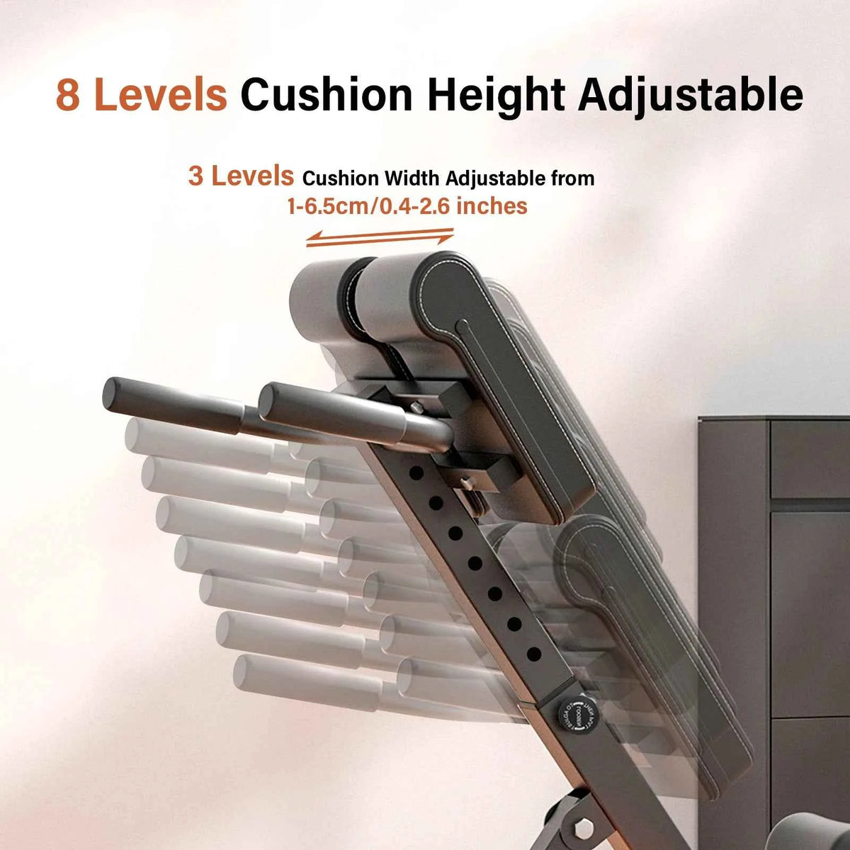 Adjustable Roman Chair for Home Gym, Folding Hyperextension Bench for Lower Back, Heavy Duty Back Extender Machine with 5-Level Height Settings, Space Saving Exercise Equipment for Glutes Abs and Hip Training