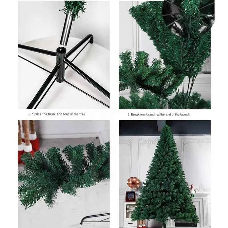 2.1/2.4/3m Christmas Tree Decoration Set Large DIY Christmas Ornaments For Trees Holiday Party Home Decor Hanging Drop Shipping