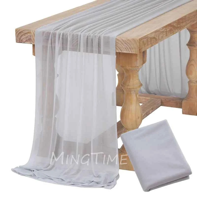 Soft Table Runner, Blush Dust Pink Gauze Rustic, For any Occasion. Dinning Ornament Decoration