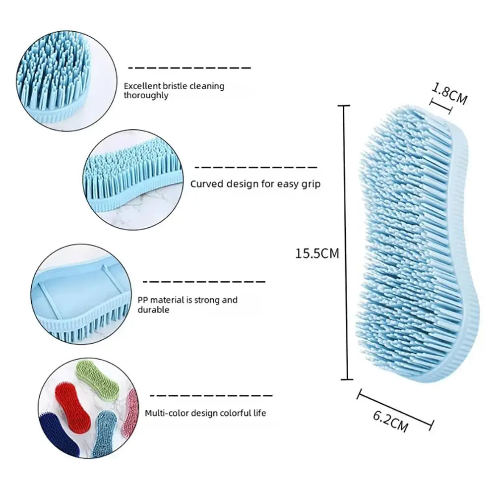 1Pcs Colorful Horse Grooming Brush. Silicone Plastic Horse Accessories .Hard Bristle Equestrian Massage Tool