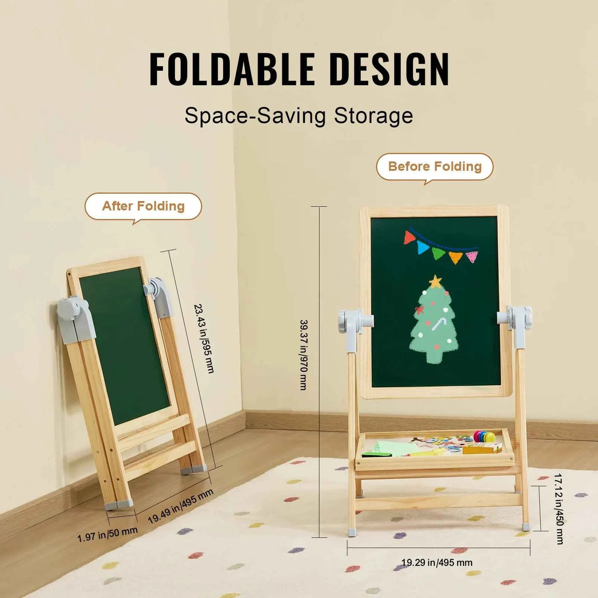 Standing Magnetic Drawing Board WordPad & Art Easel with Painting Accessories. Children Educational Toys for Kids.
