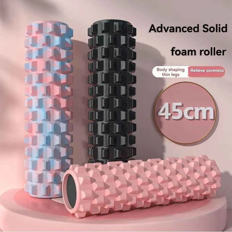 45cm Deep Tissue Massage Roller with High‑Density Foam. Muscle Massager for Legs, Back. Body Pain Relief.  Yoga & Home Fitness