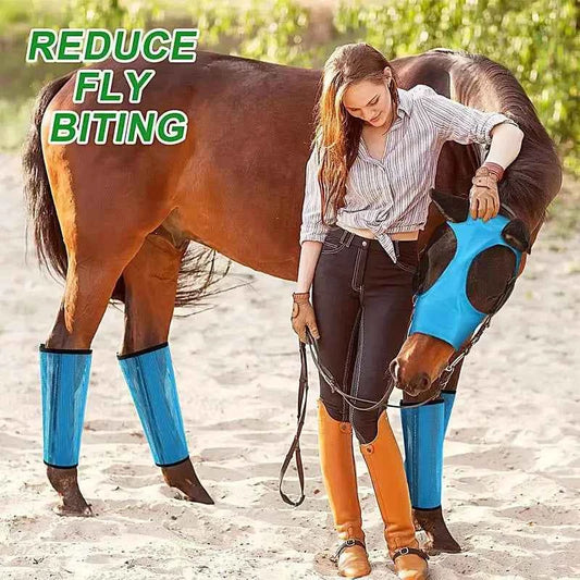 Horse Fly Boots, Protective Horse Leg Wraps, Adjustable Design. Horse Training Protector For Rehabilitation Training