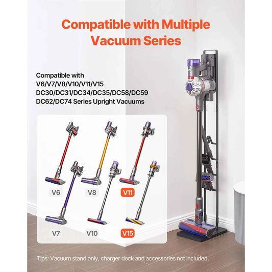 Vacuum Stand Compatible With Dyson Stable Holder with 4 Hooks for Dyson DC30/31/34/35/58/59/62/74 Cordless Upright