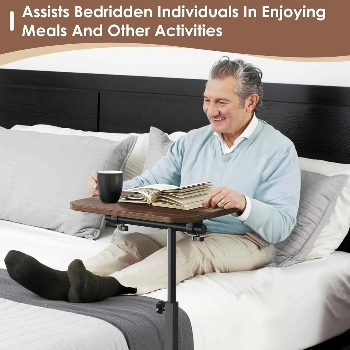 A Portable, Adjustable Side Table/Folding Desk.  Gift for Holidays or Mother's Day.