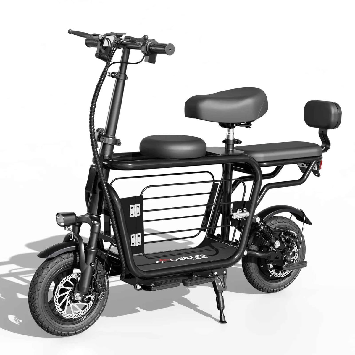 Eilleo Spacewalk 48V Electric Scooter for Adults with Large Pet Basket. 750W Motor, 18.75MPH, Foldable Commuter E-Scooter with Seat