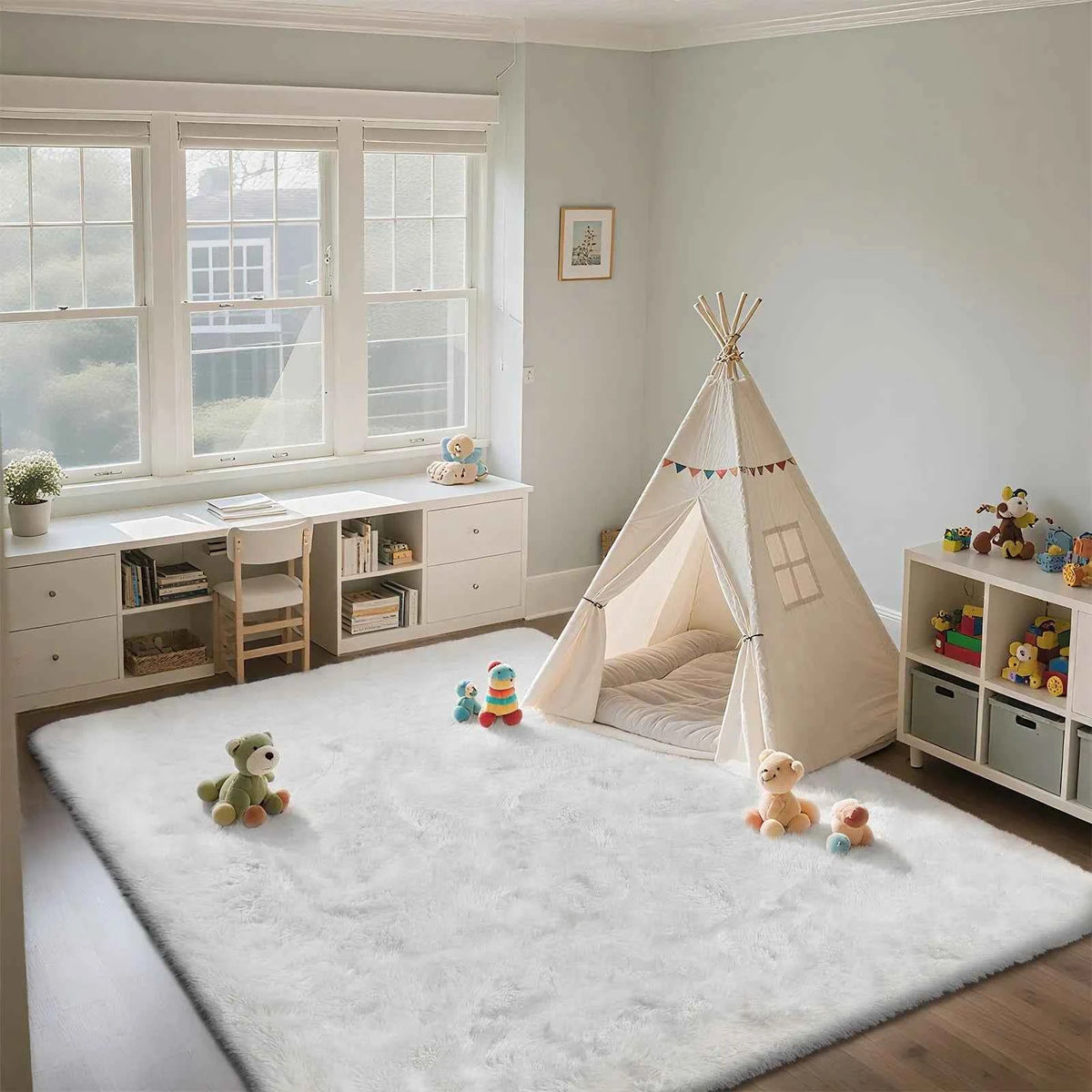 VIKAMA Ultra-Soft Puffy Rug Indoor Floor Mat, for any room of the home