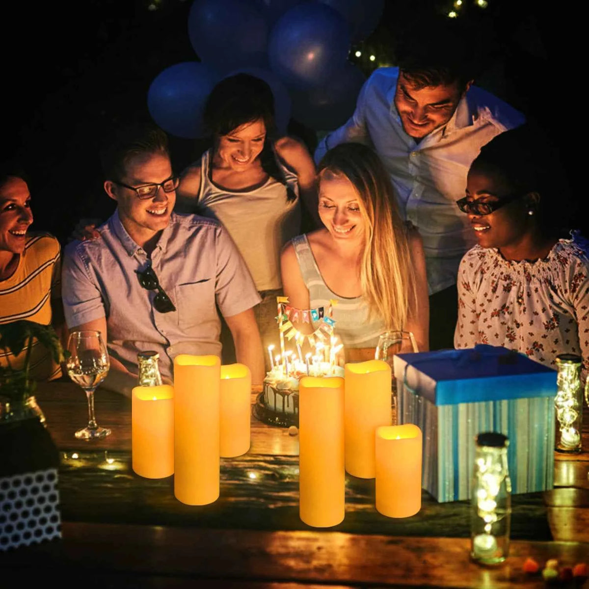 24-144 Units/Set of Waterproof Indoor Flameless LED Candle Lights. Party Supplies for Gatherings and Festivals