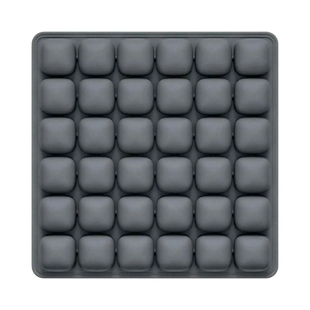 Adjustable Press-to-Inflate Seat Cushion | Pressure Relief for Office, Car & Airplane, Fabric Breathable & Anti-Slip,