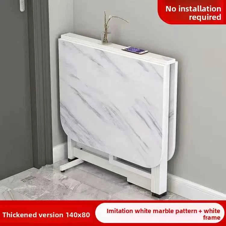 Space-Saving Folding with Wall-Mounted Drop-Leaf Table for Small spaces