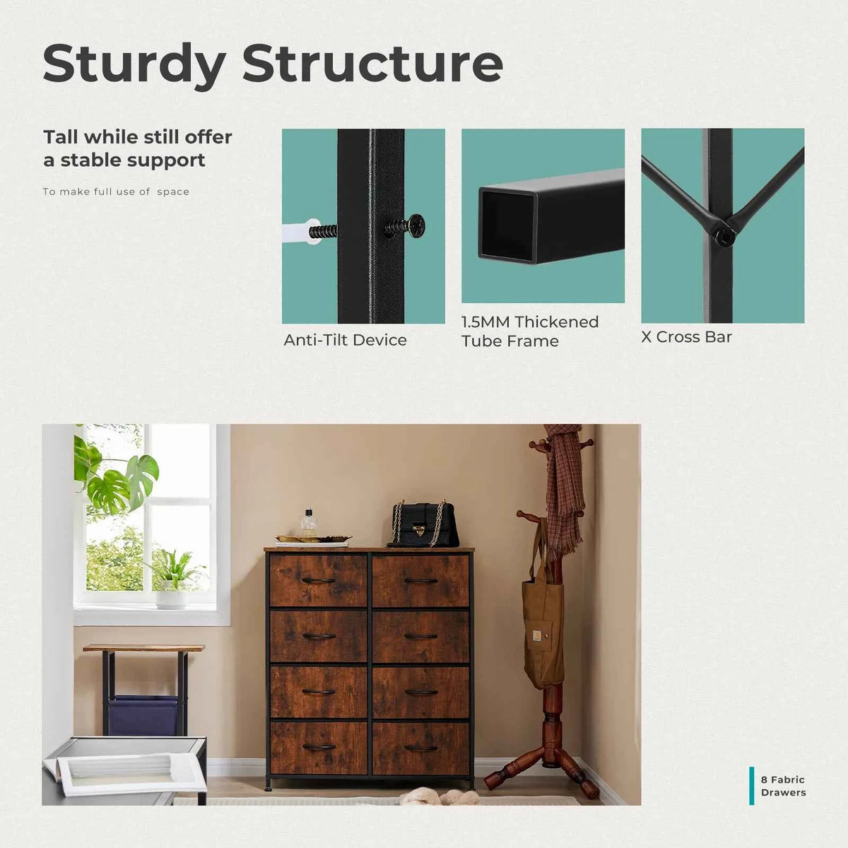 MCQ  8 Drawers Cabinet.