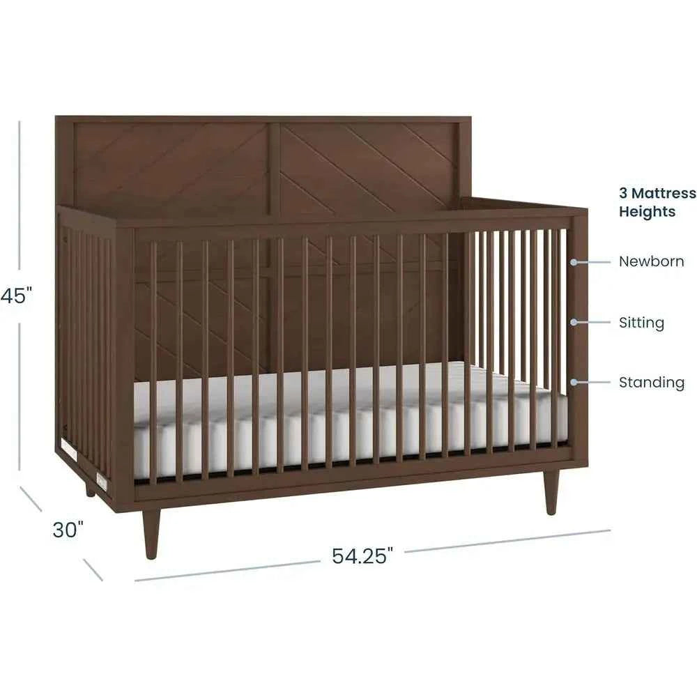 Surrey Hill Design 4-in-1 Convertible Baby Crib Nursery Furniture Set, Baby Bed, and 3 Drawers, For Babies, Toddlers and Kids Bedroom