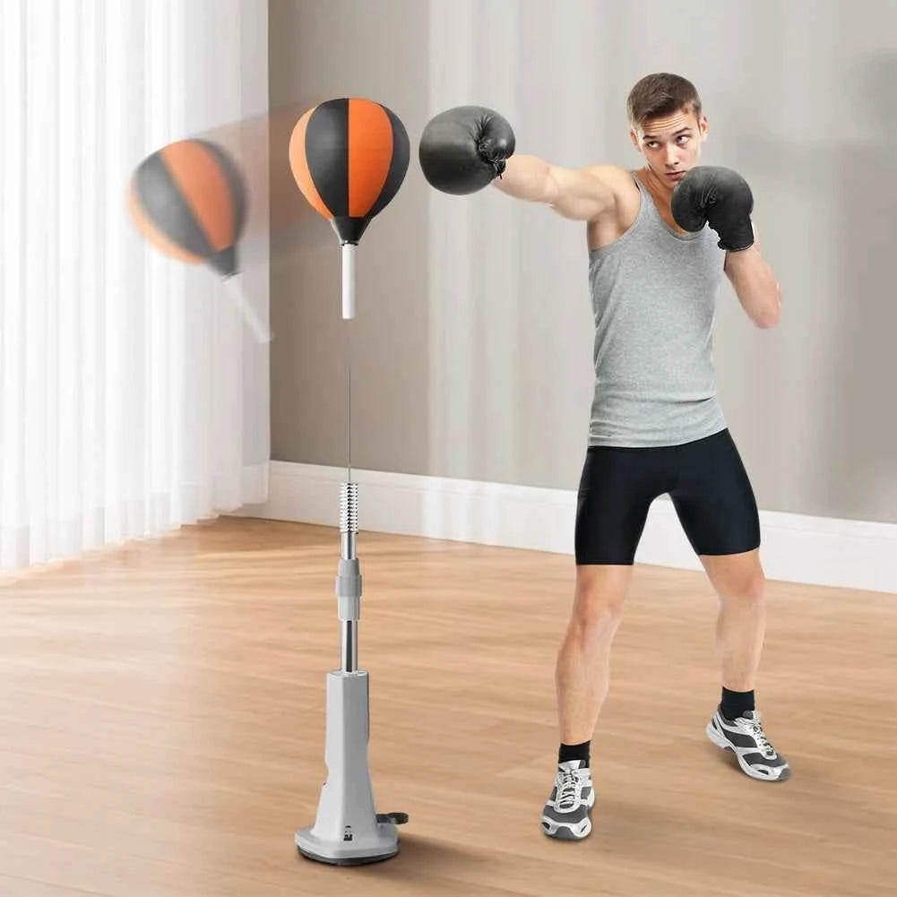 Boxing Bag with Stand. Punching Reflex Ball Set. Height Adjustable Boxing Equipment for Training Boxing  & Fitness