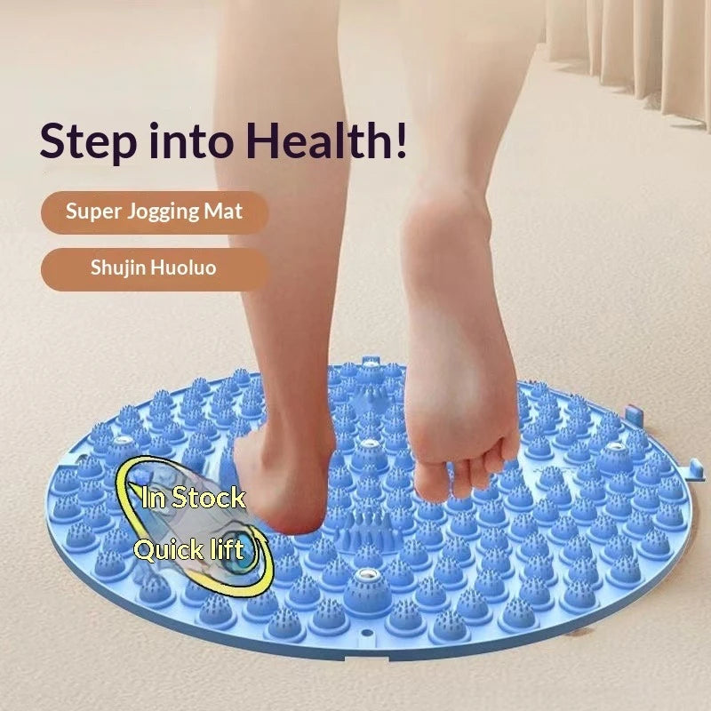 50CM Large Thick Round Silicone Foot Reflexology Mat. Home Exercise, Yoga Pad, Acupressure Massage Mat, Jogging Pad