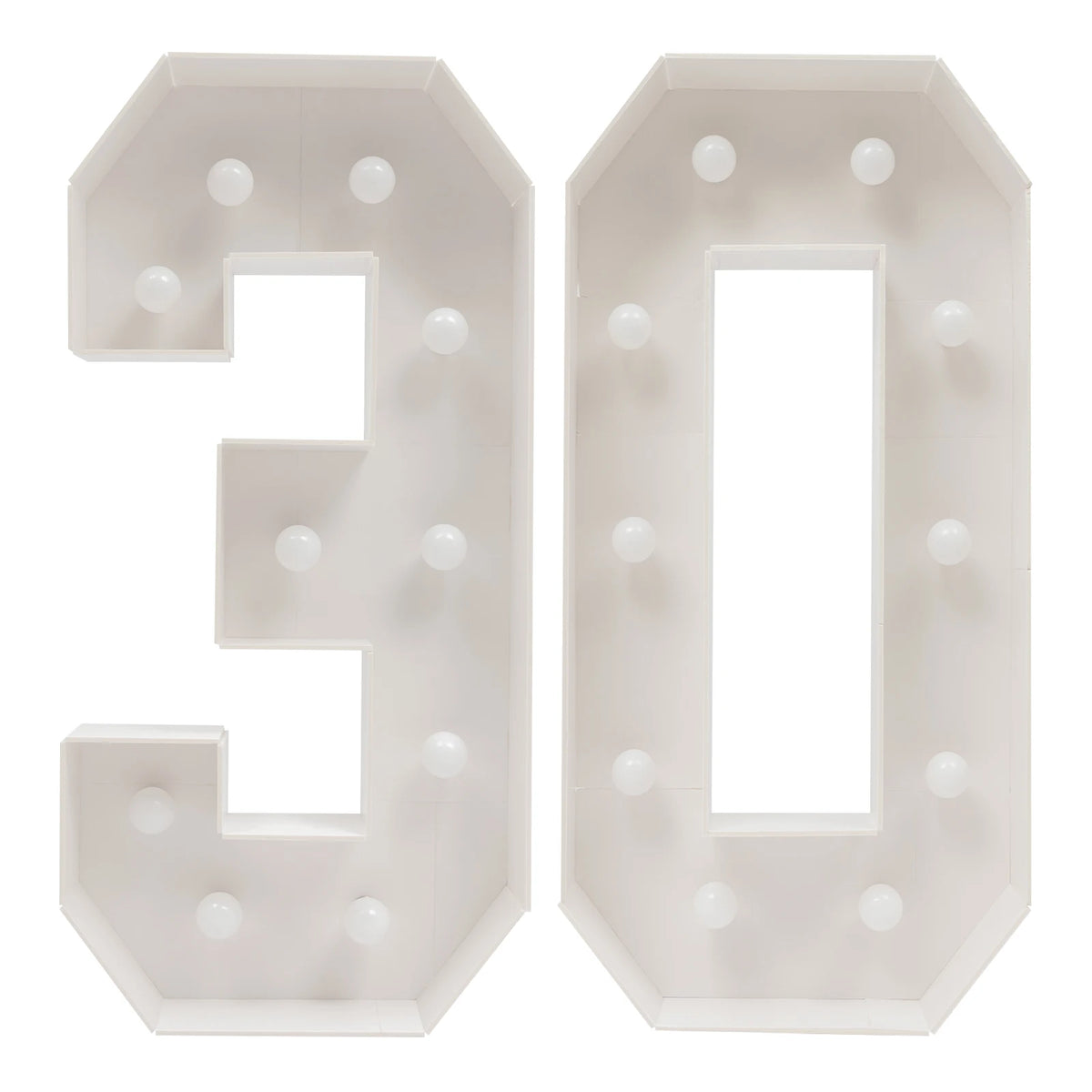30/40/50/60 LED Light Up Numbers. 30th/40th/50th/60th Birthday Party Decoration Light Up Numbers 