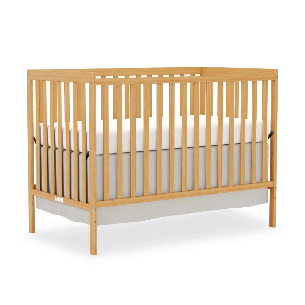 5-in-1 Convertible Baby Crib, Wooden Nursery Crib Converts to Toddler Bed Daybed and Full Size Bed, 3 Adjustable Mattress Positions, Non-Toxic Finish
