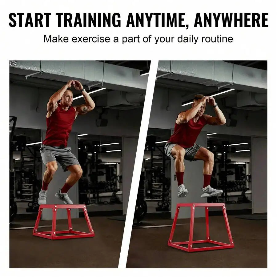 Plyometric Jump Box 12 To 30 Inch. Steel Plyometric Platform And Jumping Agility Box. Anti-Slip Fitness Exercise Step Up