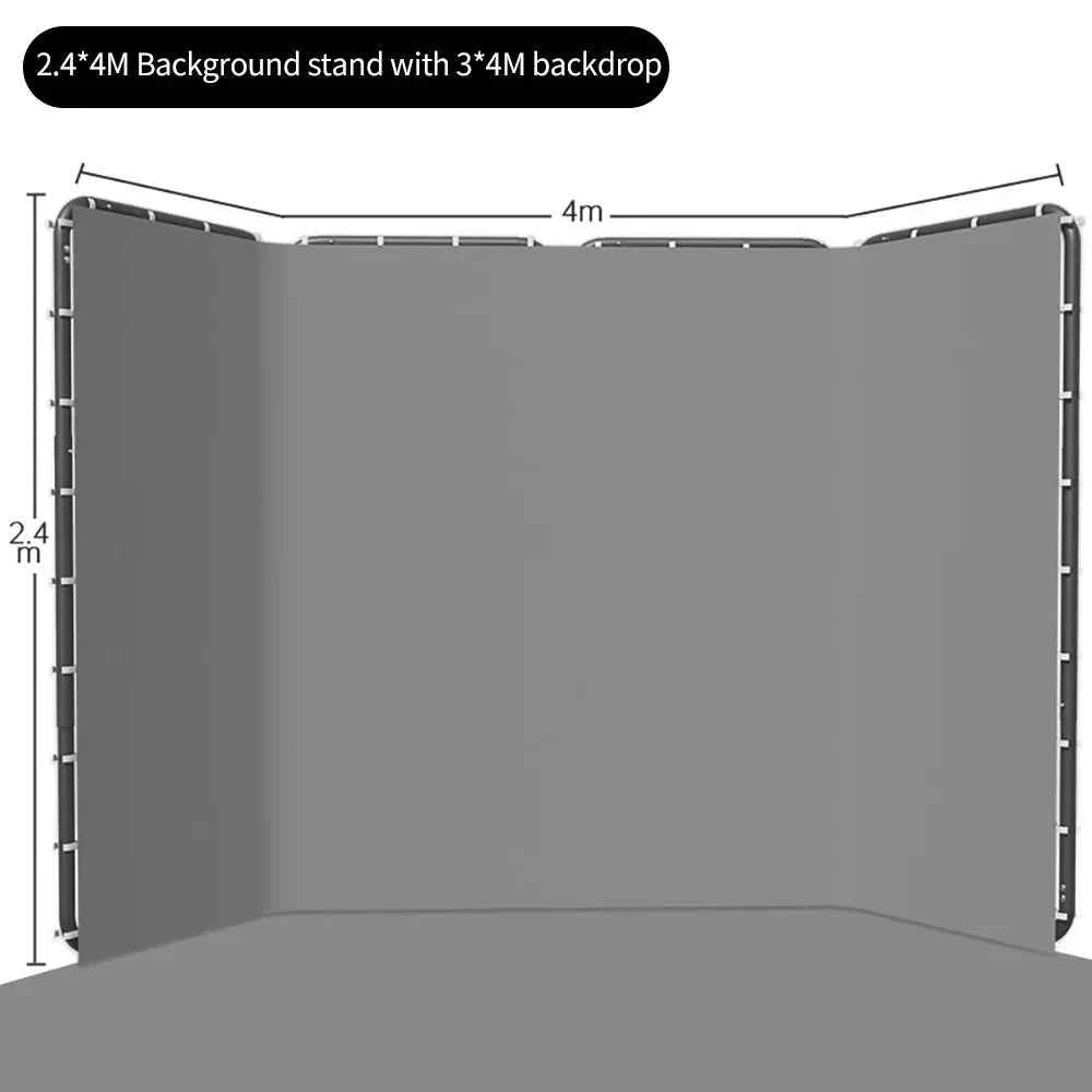 SH Green Screen, 2.4X4M. Collapsible Chroma Key Backdrop. Wrinkle-Resistant Fabric. Ultra-Quick Setup.