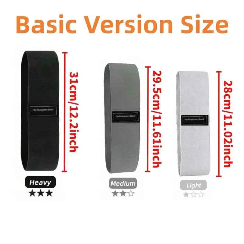 Basic Fabric Resistance. Hip, Glute, Thigh Elastic Workout Bands.