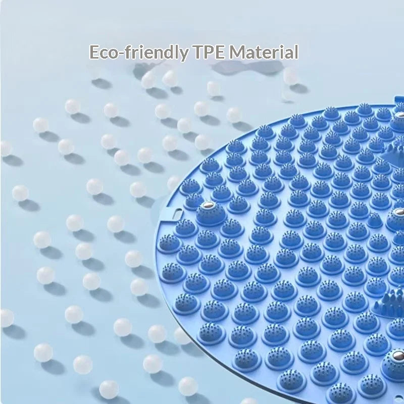 50CM Large Thick Round Silicone Foot Reflexology Mat. Home Exercise, Yoga Pad, Acupressure Massage Mat, Jogging Pad