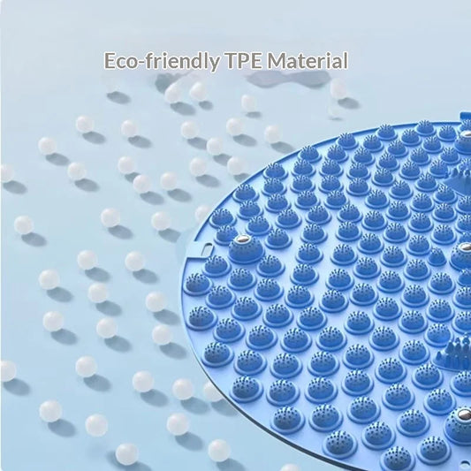 50CM Large Thick Round Silicone Foot Reflexology Mat. Home Exercise, Yoga Pad, Acupressure Massage Mat, Jogging Pad