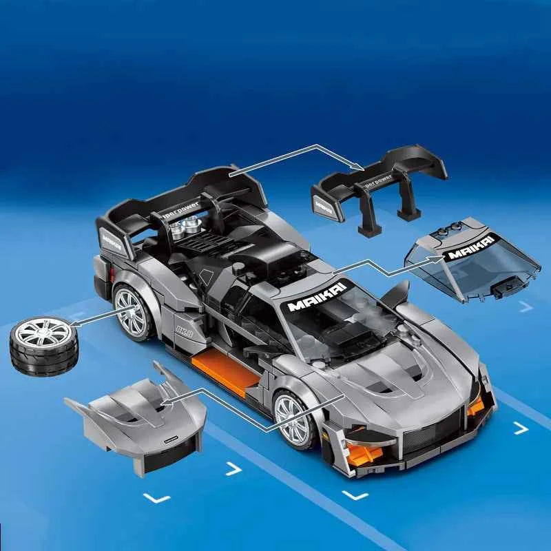 Sports Car Supercar Assembly Building Blocks. MOC Racing Vehicle Model Construction Set .Toys Christmas Gift