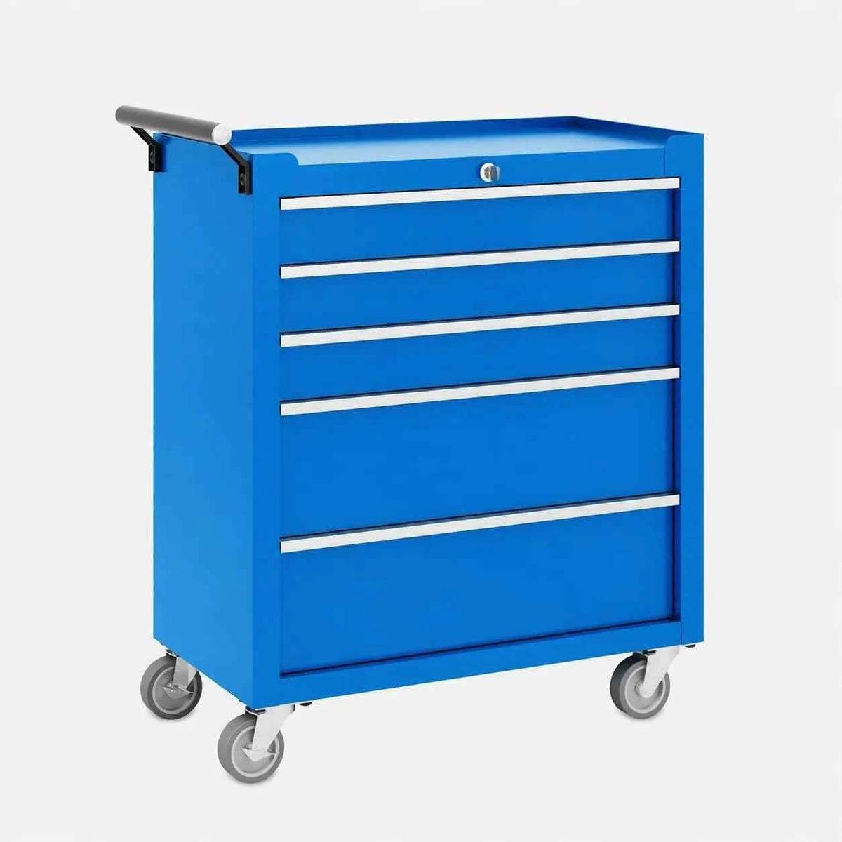 5 Drawer Rolling Tool Chest with Locking Tool Cabinet Cart, Portable Metal Tool Storage Organizer.