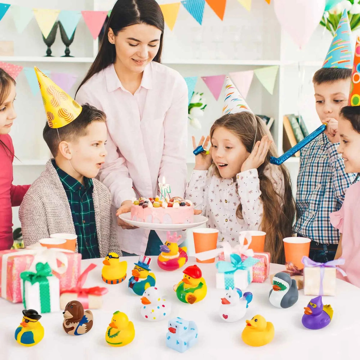 Joyfy Rubber Ducks Random Assortment. Mini Rubber Duckie Toys for Kids.