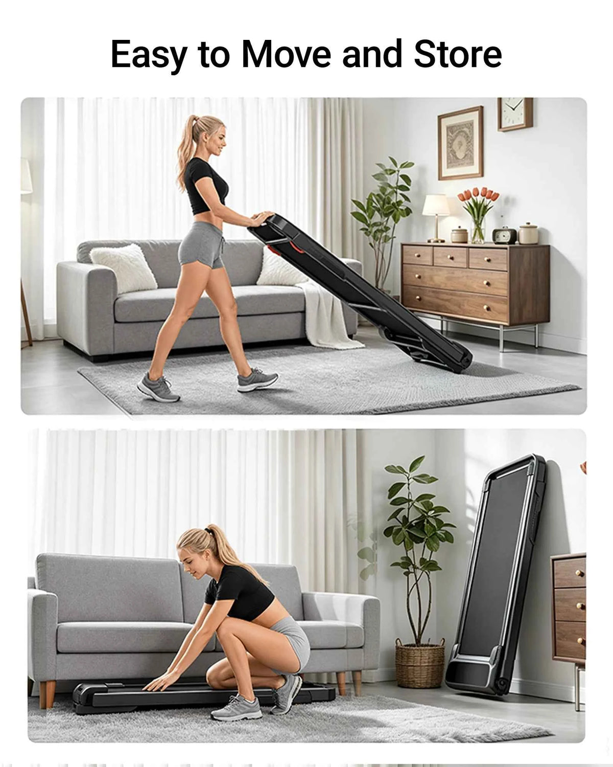 ROBORE  X9F 15% Auto Incline Treadmill, 7.5 MPH Folding Walking Pad with Safety Handle, Quiet Powerful Motor, 12 Speed Levels, 6-Layer Shock Absorption, LED Display Under Desk Treadmill for Home Workout, Walking, Jogging & Ru
