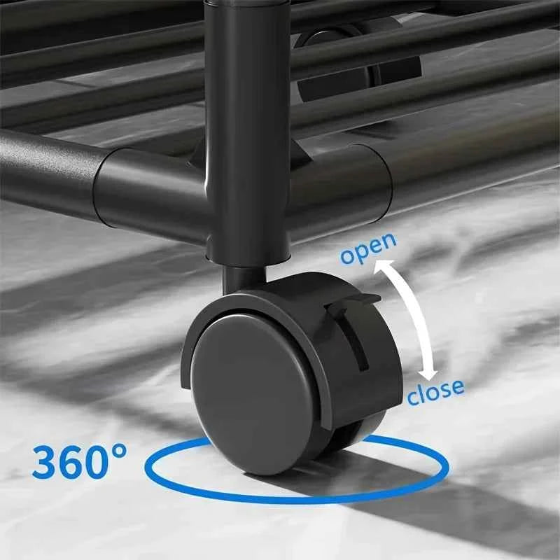Six-story removable metal wheeled storage cart - Multifunctional storage and more | Open Shelf Design | Foldable