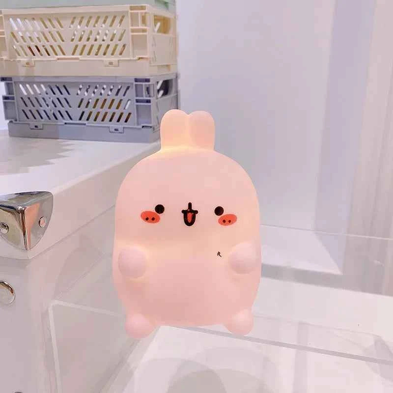 Rabbit Night Light. LED Small Table Light. No need to plug In. Creative Atmosphere Night Light Decoration