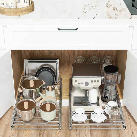 Pull Out Cabinet Organizer, It Is Heavy Duty. With A Full Extension Slide Out.