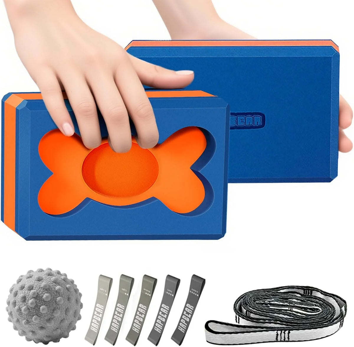 HAPBEAR  Yoga Blocks - Made from High-Density Foam, Lightweight, Supportive, And Odor-Free - Essential Yoga Gear for Women or Men, Gym