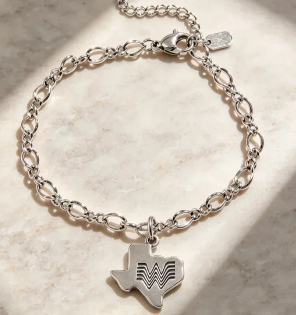 S925 Sterling Silver Vintage Oxidized Charm Bracelet for Women, Sunflower, Texas Map, Spicy Chili, Heart, Rabbit, & Cross  Enamel Charms, Retro Fashion Silver Jewelry, Ideal Gift for Ladies
