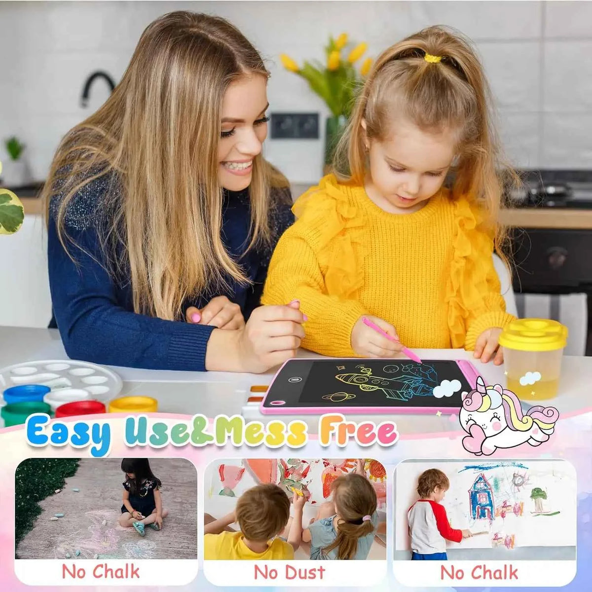 12 Pack LCD Writing Tablet for Kids, 6.5 Inch Colorful Doodle Board Drawing Tablet, Toys for children. Educational toys