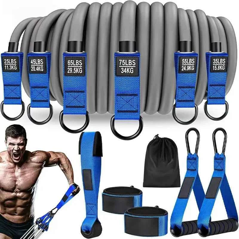 Resistance Strap with Handle: Used for Muscle Training, Strength Building,  Yoga, Home Fitness Equipment - Natural