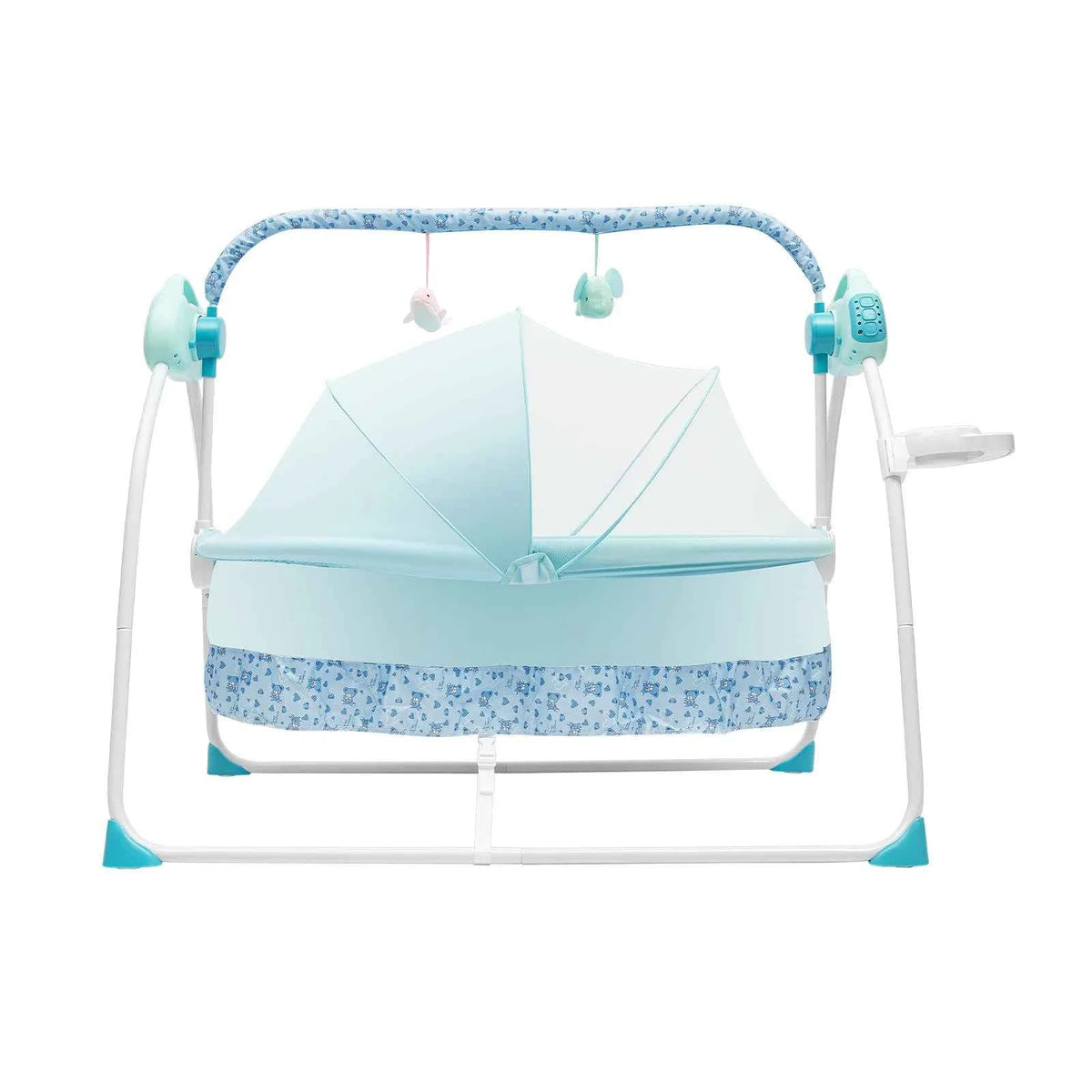 Cradle Swing or Sleeping Bed with Auto Rocking, 5 Speeds.  Stand Baskets. Bluetooth for Music.  Sleeping Basket for  0-18 Months