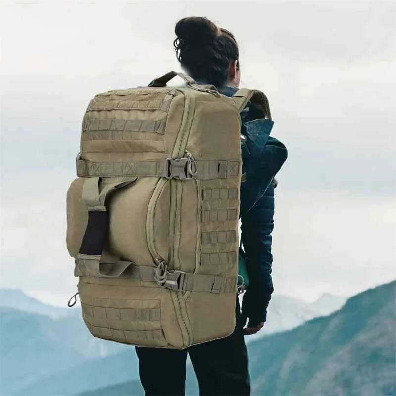 LQARMY 30L 45L 80L Outdoor Mountaineering Bag, Molle Tactical Backpack, Large Duffel Bag, Hiking, Camping, and Travel Bags