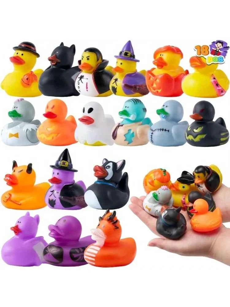 18Pack Halloween Rubber Ducks. Halloween Party Favors. Goodie Bag Fillers. Classroom Prizes & Decorations,
