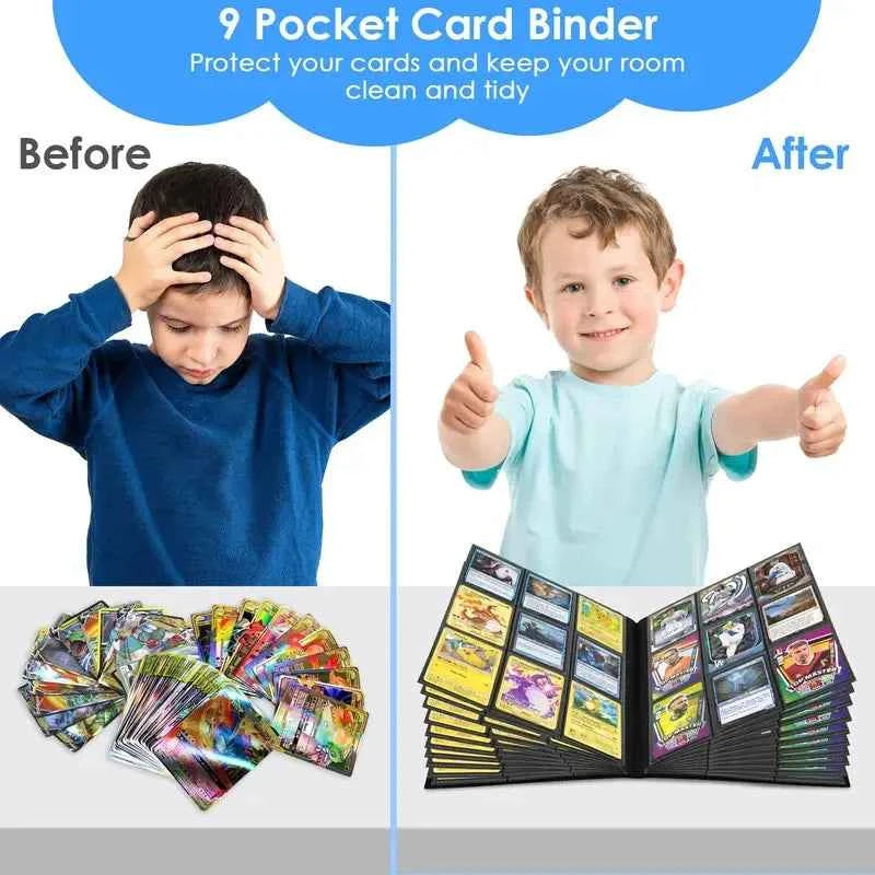 Card Binder with 9 Pocket Trading Card Album Display. Binder 360 Side Loading Pocket. Holder for TCG Yugioh MTG Game Card Book