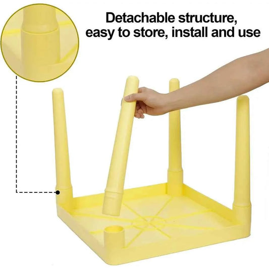 Kids Plastic Table and 4 Chairs Set, Multicolor Toddler Activity Table, Playroom, Reading, Art & Crafts