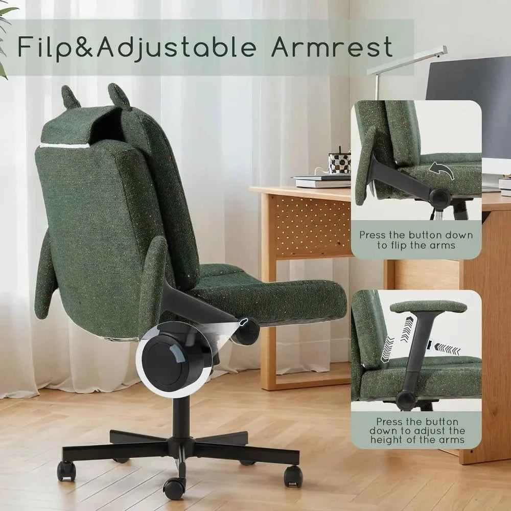Criss Cross Office Chair with Arms, Castors and Extra Wide Seat for Comfortable Home and Office Use