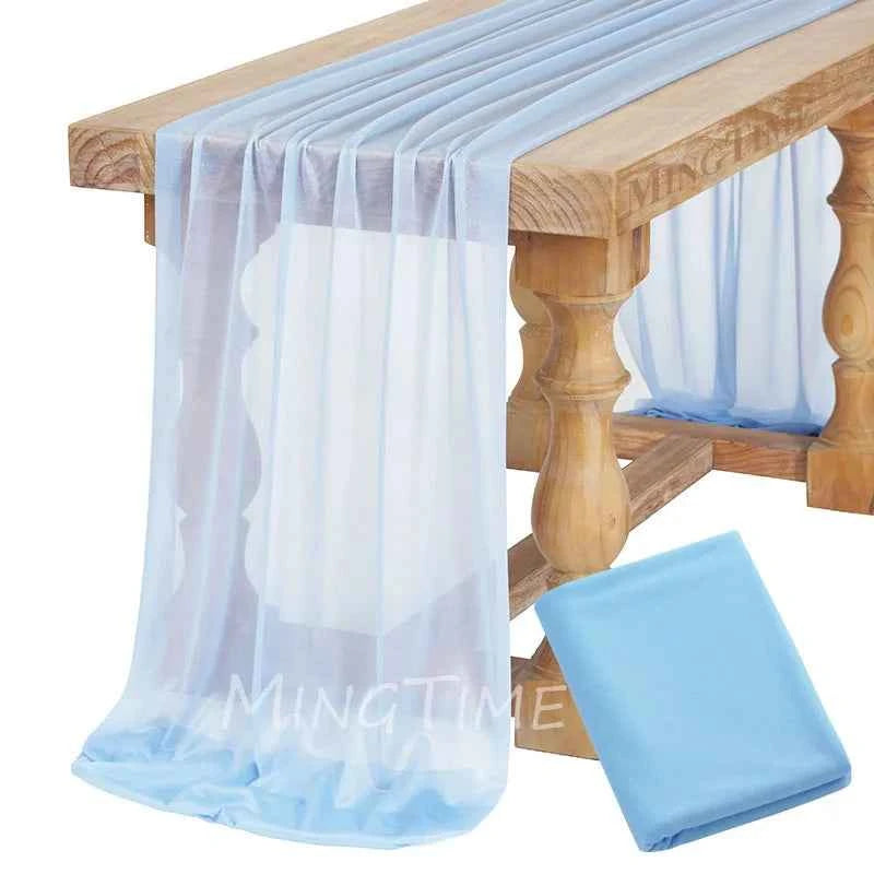 Soft Table Runner, Blush Dust Pink Gauze Rustic, For any Occasion. Dinning Ornament Decoration