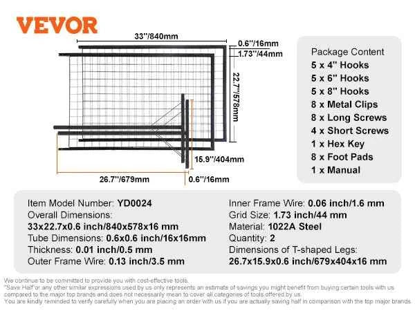 Tower Wire Gridwall Display Racks. Double Side  for Art Craft Shows, Retail Shop w/ Hooks And More