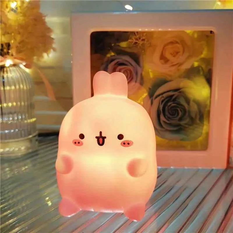 Rabbit Night Light. LED Small Table Light. No need to plug In. Creative Atmosphere Night Light Decoration